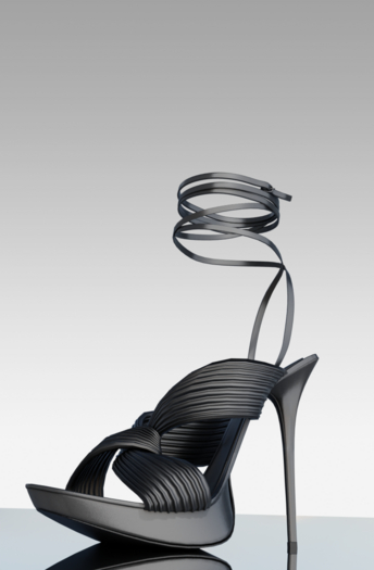 [HUNTT] - Aurora Satin Stiletto - Noir