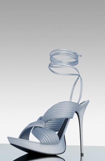 [HUNTT] - Aurora Satin Stiletto - Frost