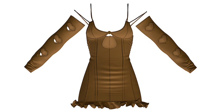 #UNIVERSA - Lovely Dress Set - BROWN