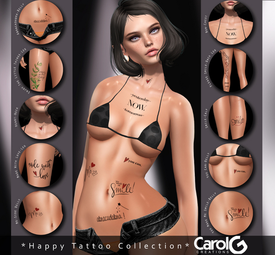 [CAROL G] Happy TaTToo Collection - FATPACK 10 TATTOOS