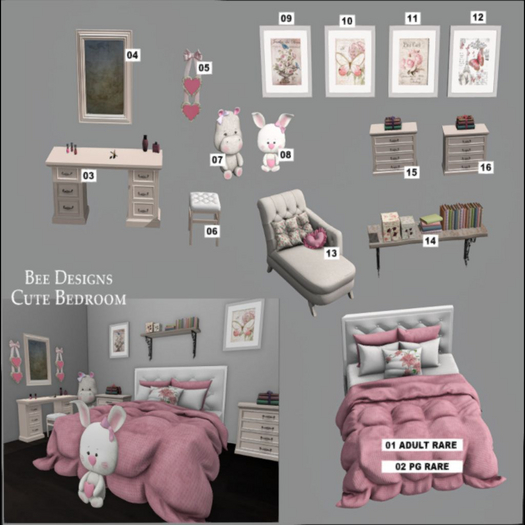 Bee Designs - Cute Bedroom - Complete Set