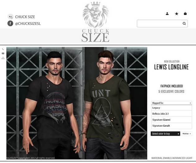CHUCK'S T-SHIRT LEWIS LONGLINE "CS BLACK"