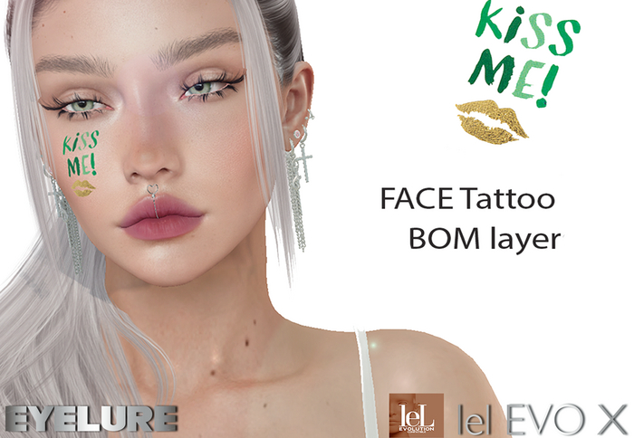 Eyelure KISS ME Face  Tattoo - Lel EvoX  
