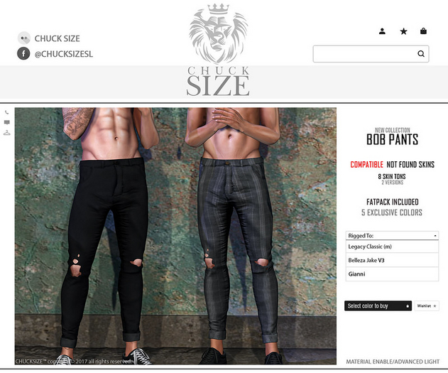 CHUCK'S BOB PANTS "BLACK CHESS"