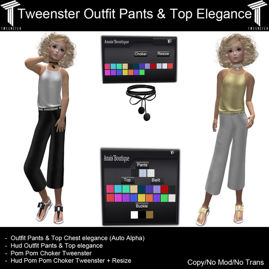 Tweenster Outfit Chest Pants & Top Elegance