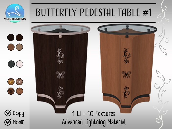[SF] Pedestal table Butterfly FatPack