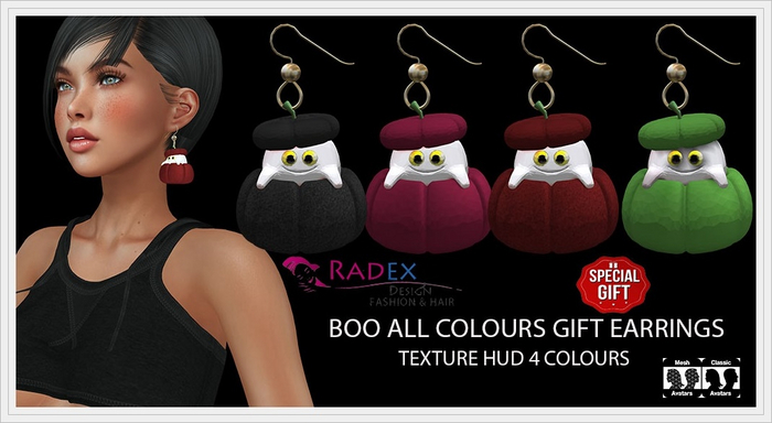 RADEX Mesh Boo Gift All Colours Earrings