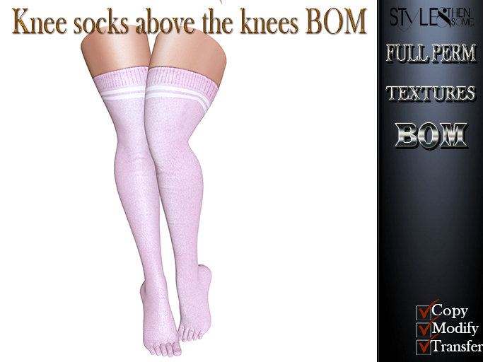 STYLES-Knee socks above the knees BOM FULL PERM Pink