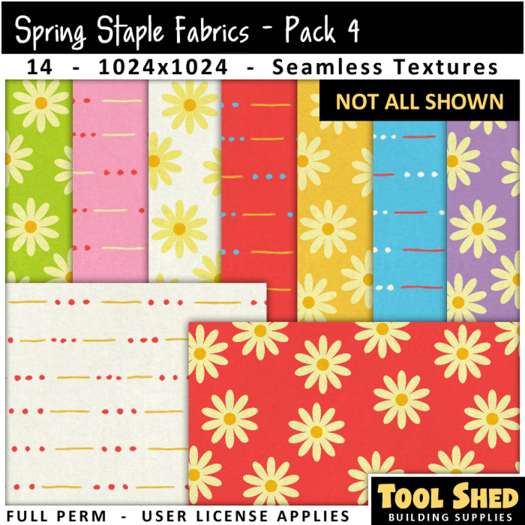 Tool Shed - Spring Staple Fabrics - Pack 4