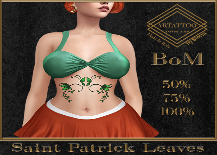 Artattoo Saint Patrick Leaves