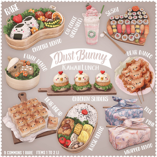 dust bunny . kawaii lunch . chicken sliders