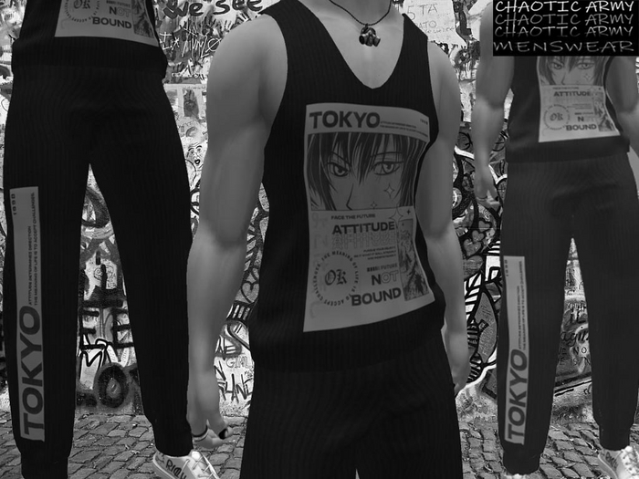 *DEMO* CHAOTIC ARMY - Tokyo Tank Top and Joggers  - JAKE 