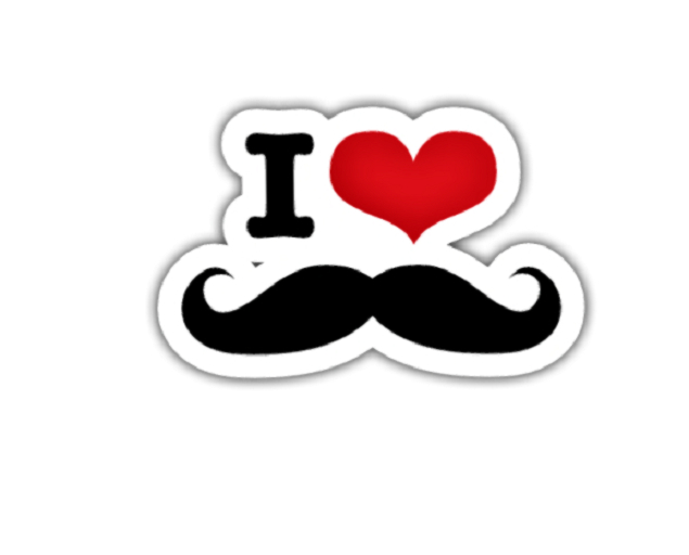 I love moustache Wall Decal