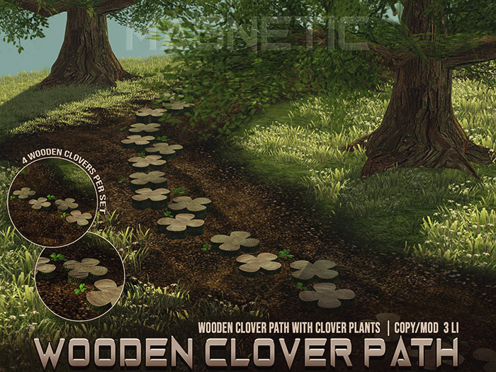 Magnetic - Wooden Clover Path