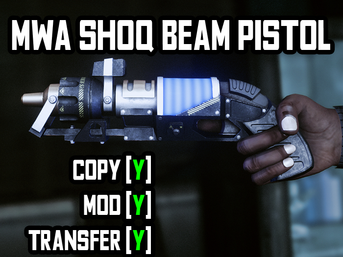 MWA SHOQ Beam Pistol (PROP) (Full Perms)
