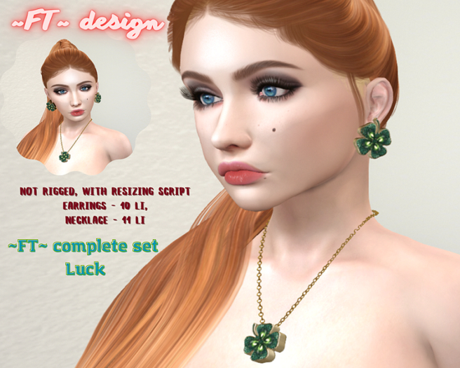 ~FT~ Luck set (earrings and necklace) 