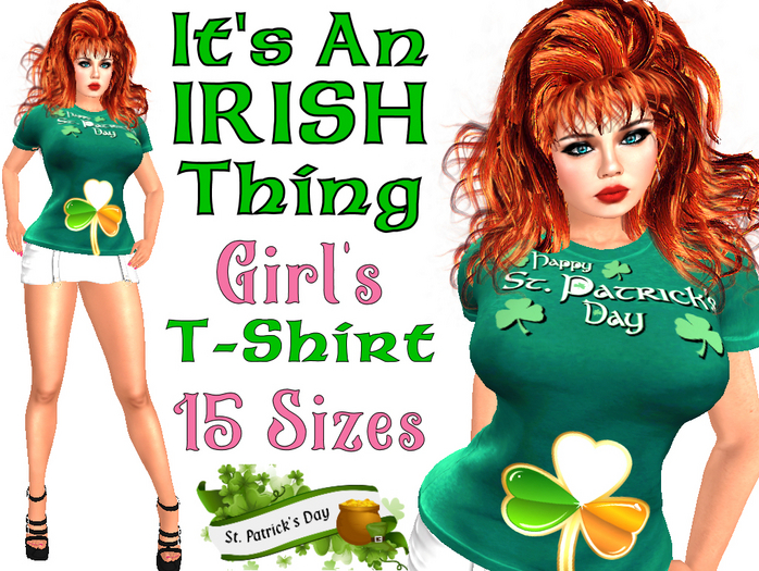**Art's LUCKY GIRL Tee (Irish)-HAPPY ST. PADDY'S**