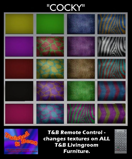 T&B Texture Changing Cocky Livingroom Sofa Remote Control