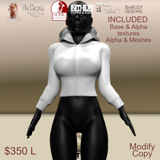 IKWE (BAG) Hoody Ribbed Waist Modify
