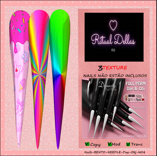 (R.D) TEXTURA 11- Nails-BENTO-NEEDLE-Dae-Obj-N04