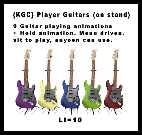{KGC} Player Guitar on stand Purple