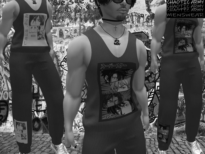 *DEMO* CHAOTIC ARMY - Manga Tank Top and Joggers Set - Jake