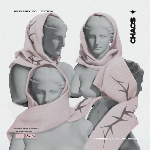 CHAOS. heavenly balaclava scarf_single pink