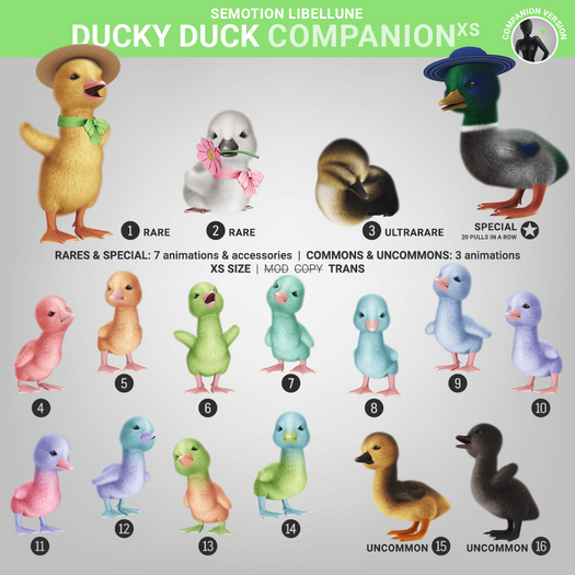 SEmotion Libellune Ducky Duck XS Companion COMMON 13