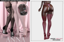 Look At Me. Anna : Stockings - Burgundy