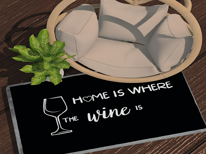 [G A L O R E] HOME IS WHERE THE WINE IS RUG