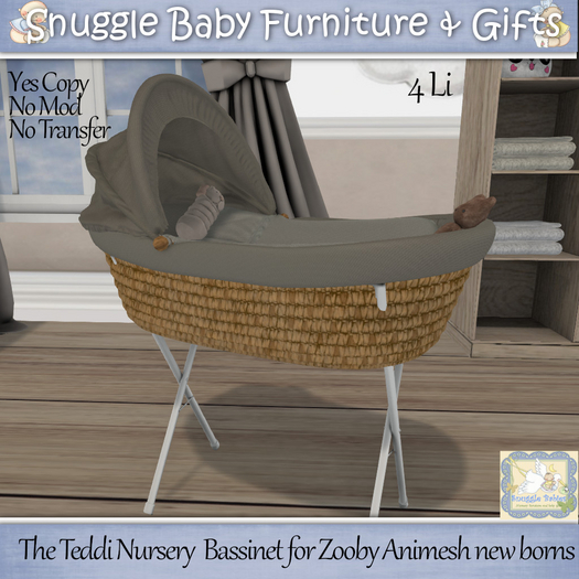 The Teddi Nursery  Bassinet for Zooby Animesh new borns 