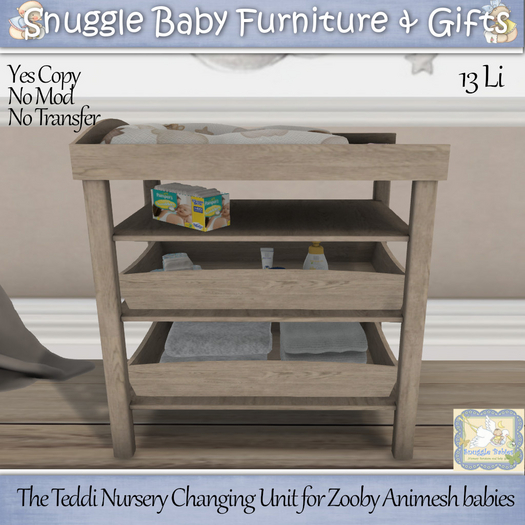 The Teddi Nursery Changing Unit for Zooby Animesh babies