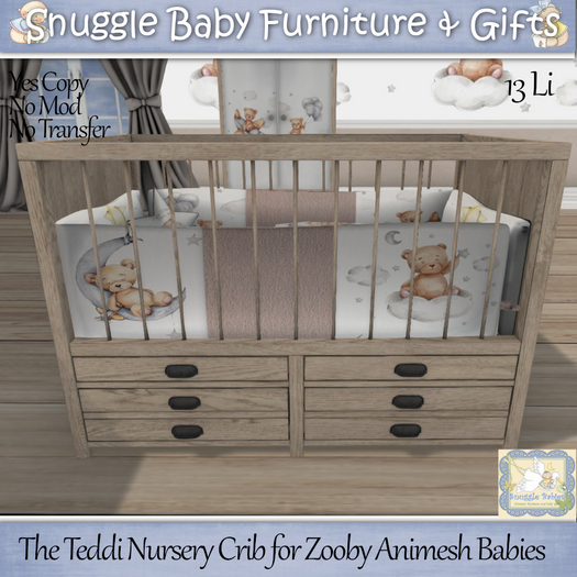The Teddi Nursery Crib for Zooby Animesh Babies