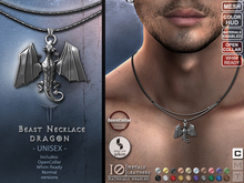 **RE** Beast Necklace Dragon RLV - OpenCollar - Whim Ready