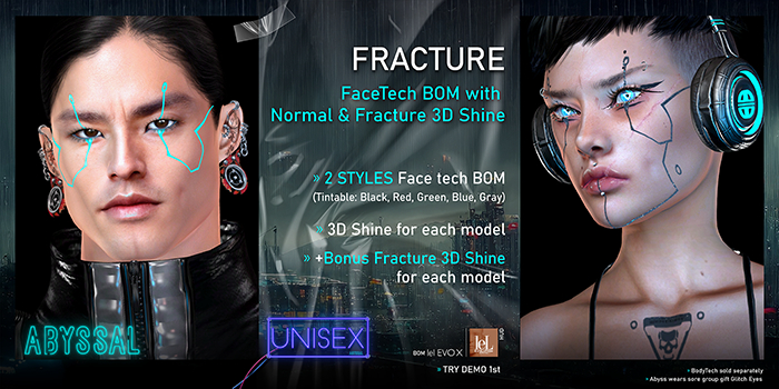 +ABYSSAL+ FRACTURE FaceTech BOM+ 3D Shine EvoX
