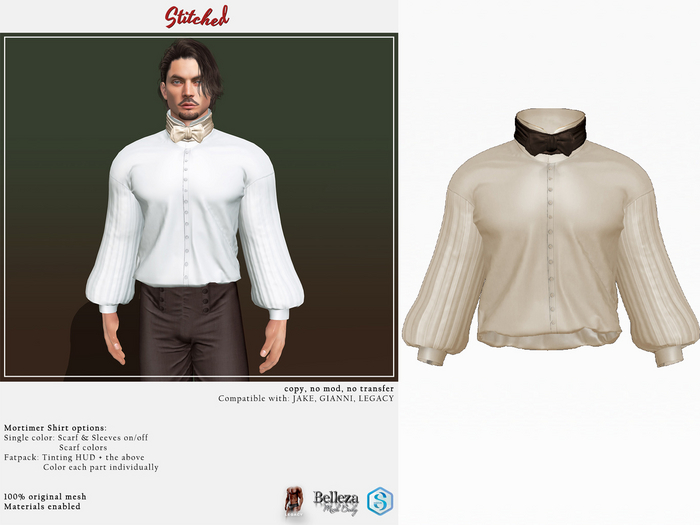 (Stitched) Mortimer Shirt - Beige