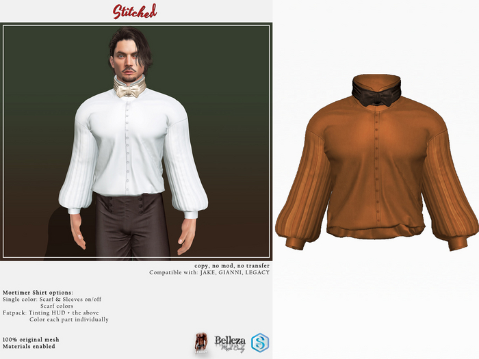 (Stitched) Mortimer Shirt - Orange