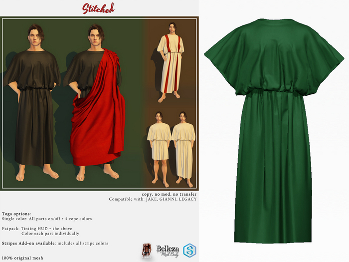 (Stitched) Aurelius Toga - Green