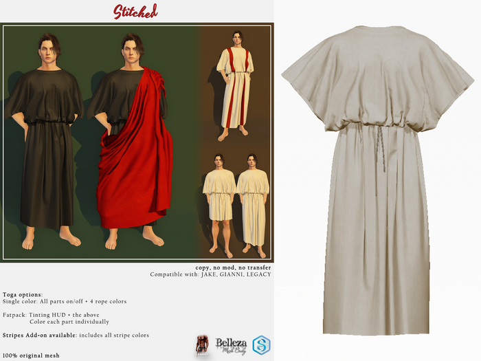 (Stitched) Aurelius Toga - Natural