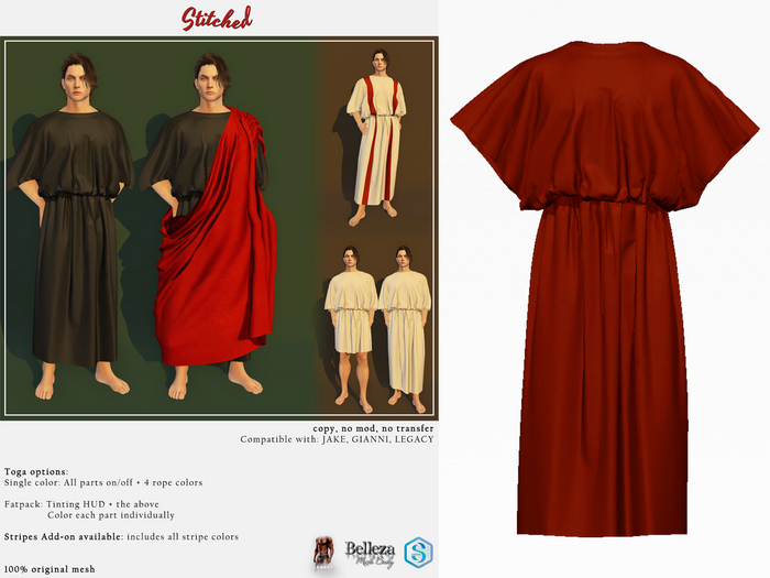 (Stitched) Aurelius Toga - Red