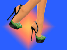 dazzle dark green-black shoes