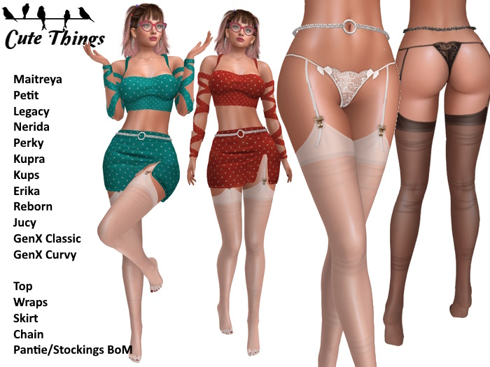 [CT] Retro Polka Dots Outfit - Maitreya - Petit - GenX - Reborn - Jucy - Legacy - Perky - Nerido - Kupra - Kups