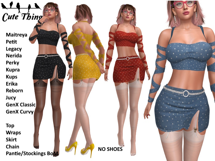 [CT] Retro Polka Dots Outfit - Maitreya - Petit - GenX - Reborn - Jucy - Legacy - Perky - Nerido - Kupra - Kups DEMO