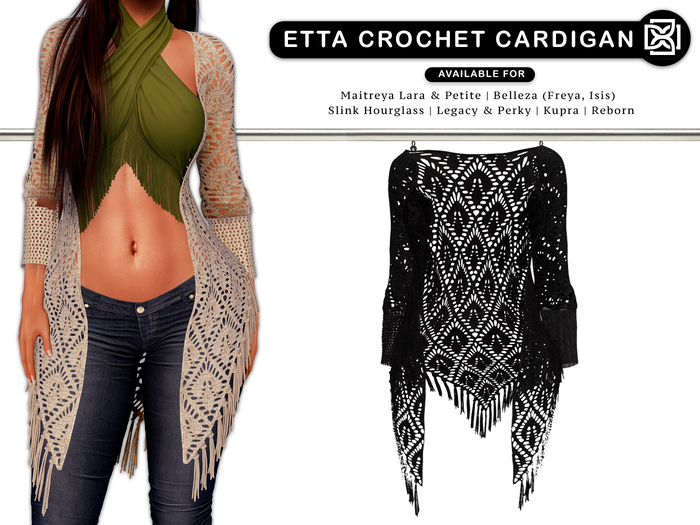 Addams - Etta - Crochet Cardigan #30