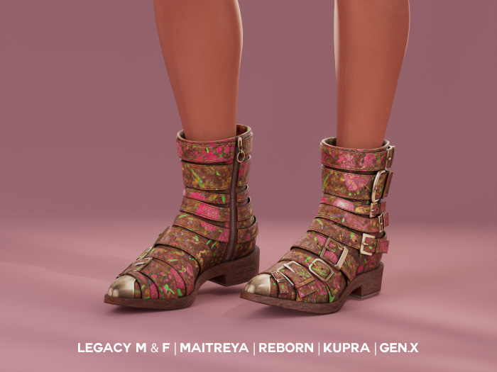 $NT Buckle Up Boots PAINTER