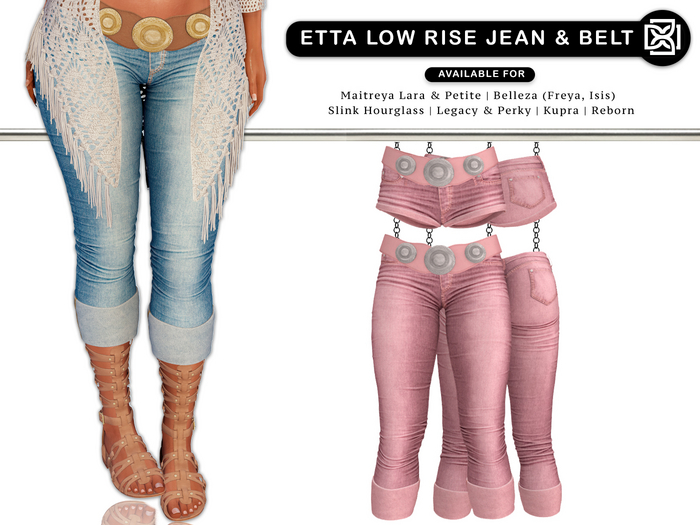 Addams - Etta - Low Rise Jeans & Belt #04