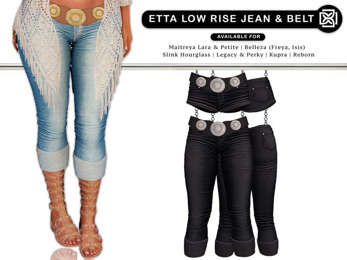 Addams - Etta - Low Rise Jeans & Belt #29
