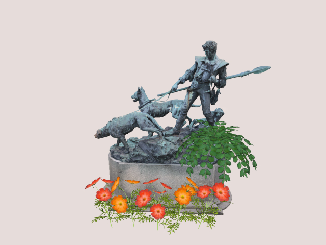 Garden Decor  With Dogs