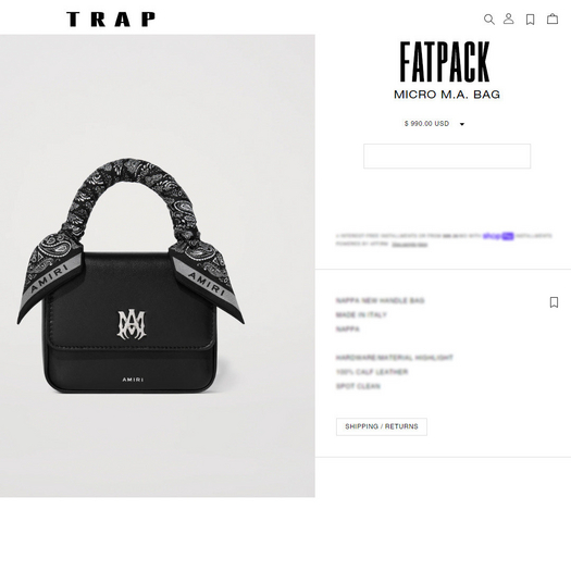 $Trap$ A.M Micro Bag *Fatpack*