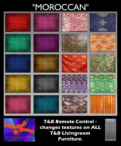 T&B Texture Changing Moroccan Livingroom Sofa Remote Control